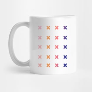 Pink to Purple Colour Gradient X Artwork Mug